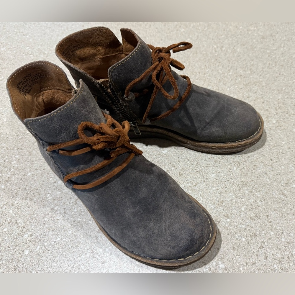 BORN Calyn LEATHER Suede BOOTS Bootie TARKILN - Picture 1 of 16
